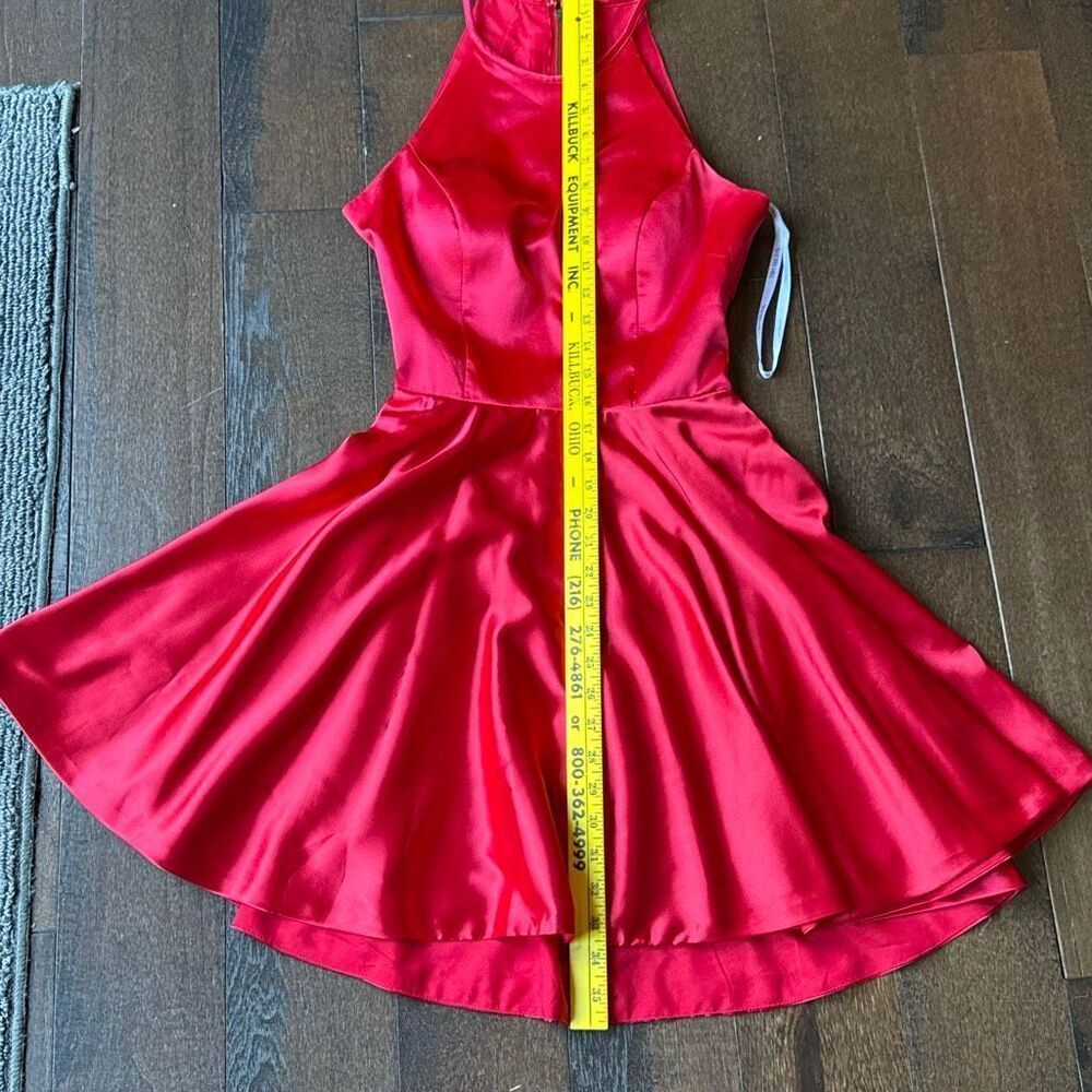 Sherri Hill red dress size 4 fit and flare‎ sleeveless formal prom event party - Picture 12 of 13